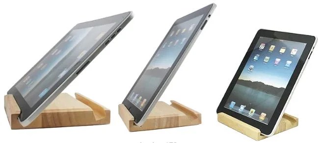 wooden ipad dock