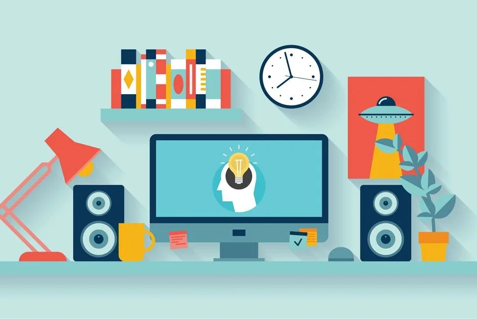 Designer workspace in the office