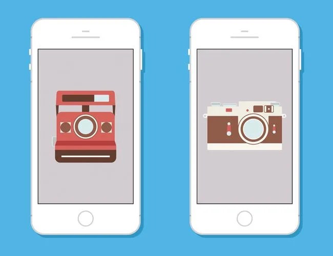 Flat design style modern vector illustration concept set of mobile phone messaging, sms communication with blank speech bubble, new mail message interface template form on smartphone. Isolated on stylish color background.