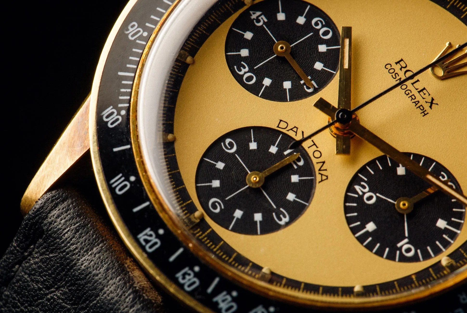 closeup of a rolex watch