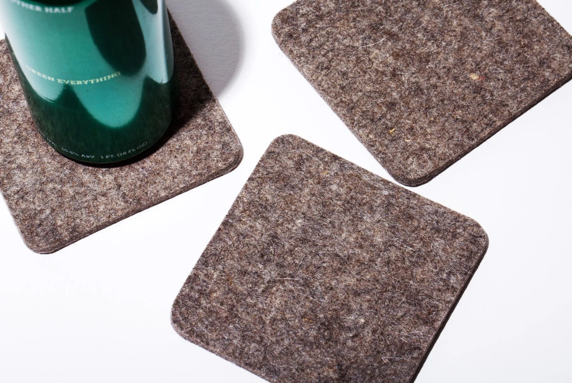 beer coasters gear patrol wool