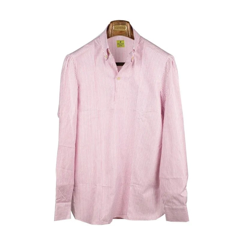 Your-New-Summer-Shirt–The-Popover-gear-patrol-Short-Sleeve-Knit-Popover-Coral-Oxford