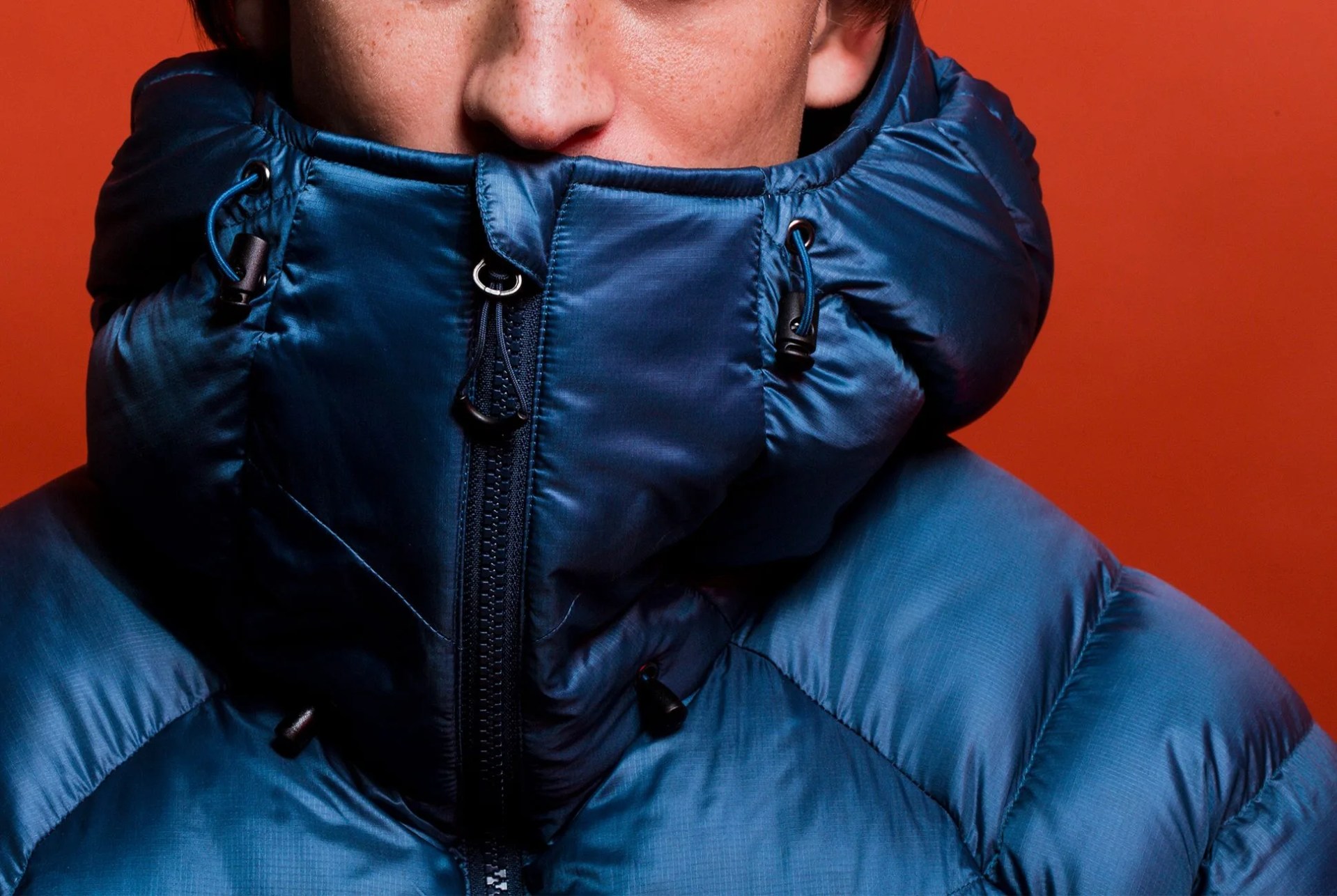 closeup of blue jacket