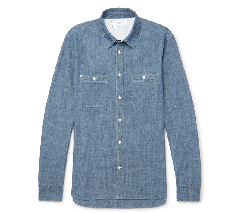 Mr-P-Summer-Essentials-gear-patrol-Selvedge-Cotton-Chambray-Shirt