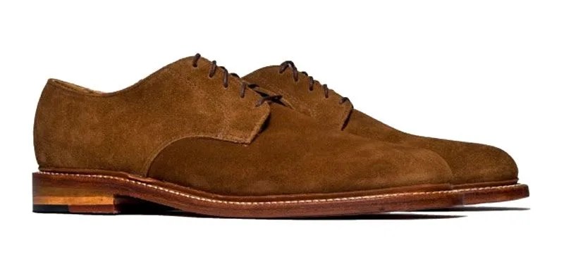 Oak-Street-Bootmaker-Sale-gear-patrol-Snuff-Suede-Plain-Toe-Blucher-1
