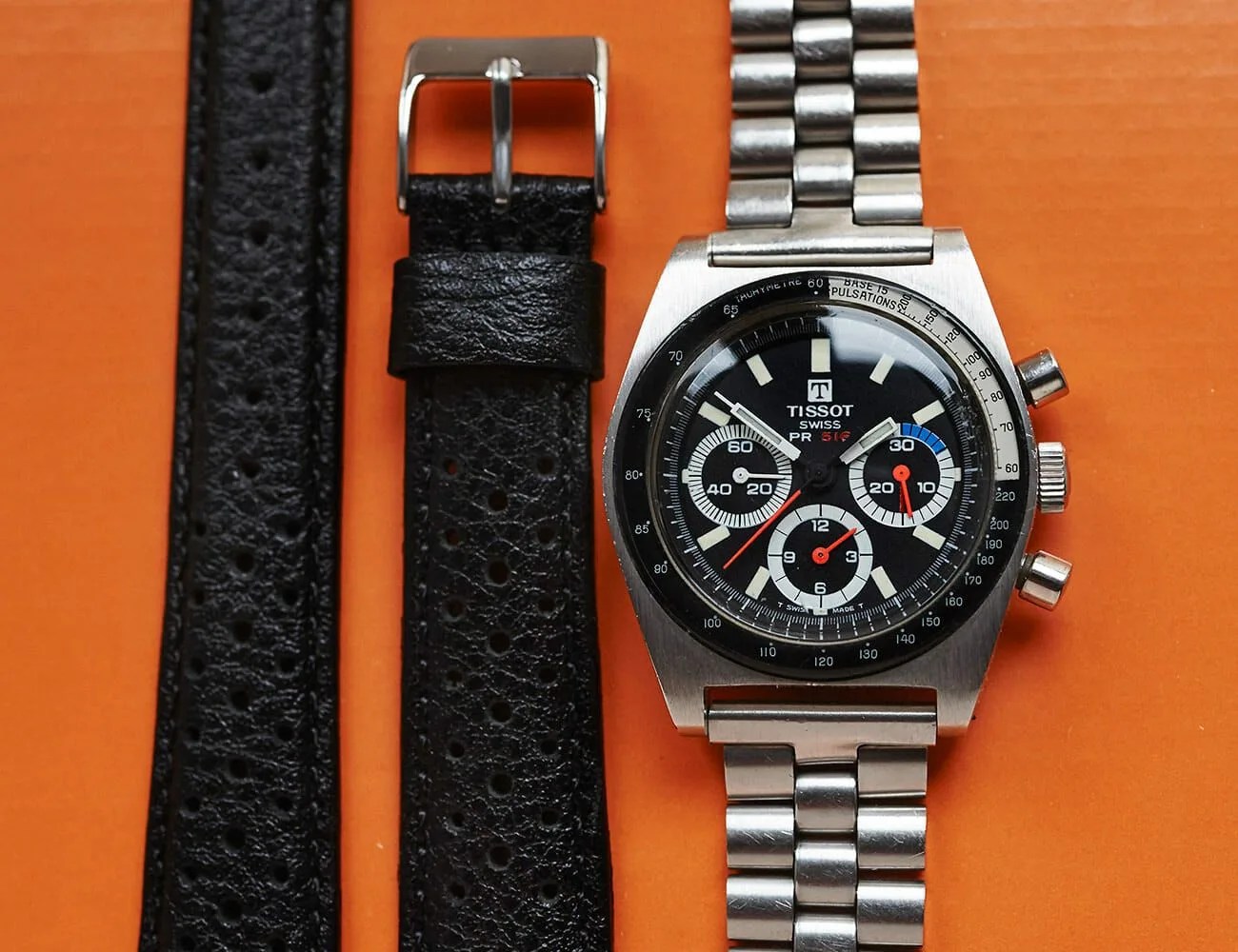 3-Vintage-Watches-Steel-Bracelets-gear-patrol-Tissot-PR-516-Chronograph