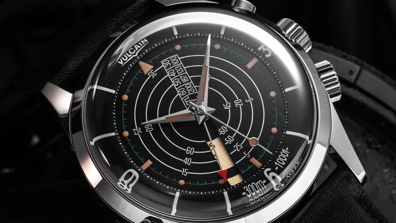 vulcain dive watch closeup