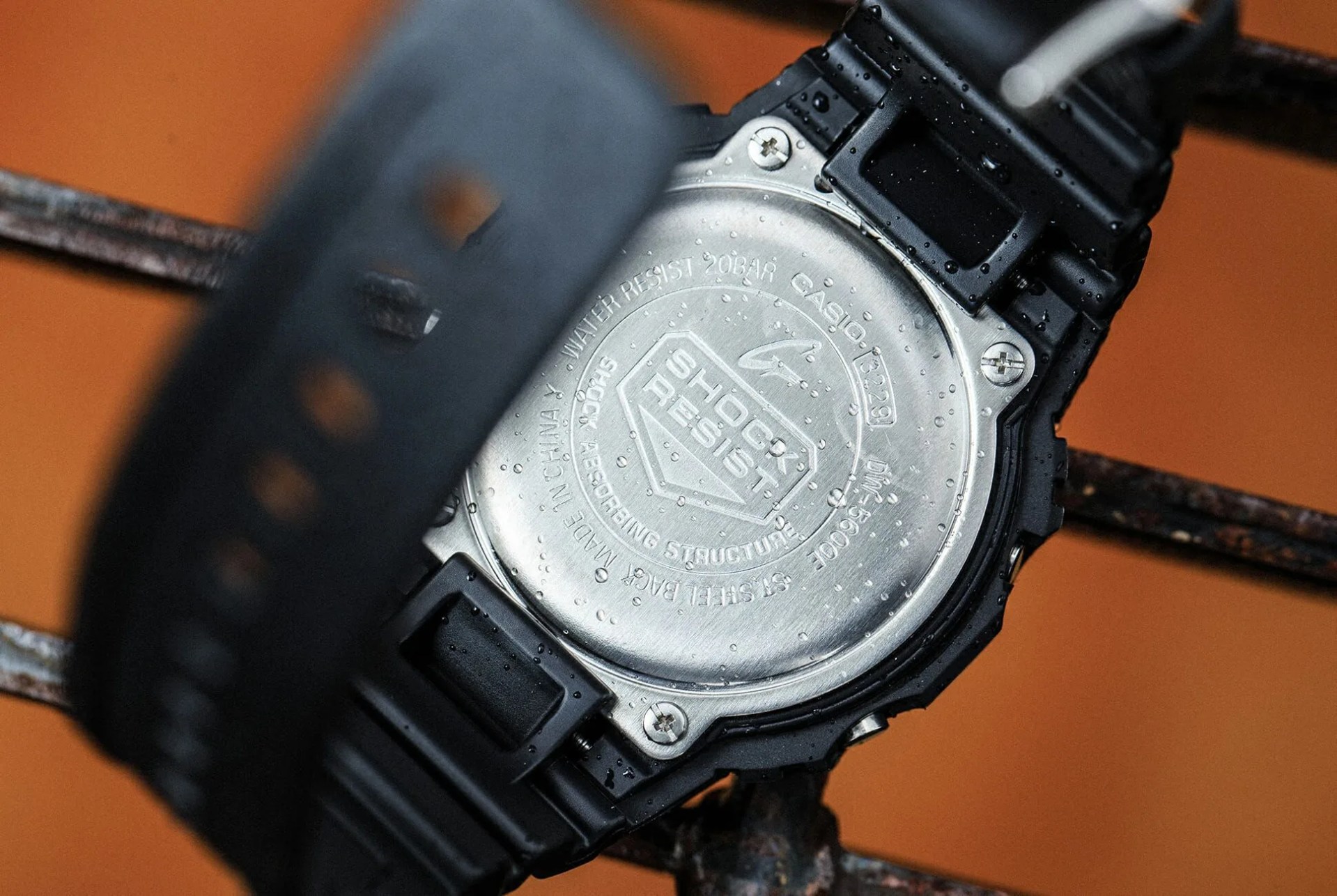 caseback of a g shock