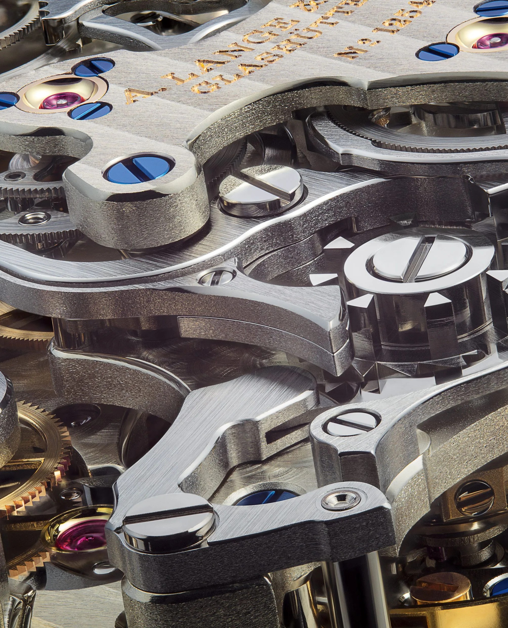 internal parts of a a lange  sÖhne watch