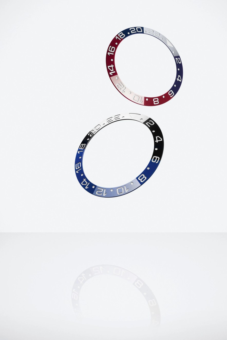 deconstructed pieces of a rolex watch