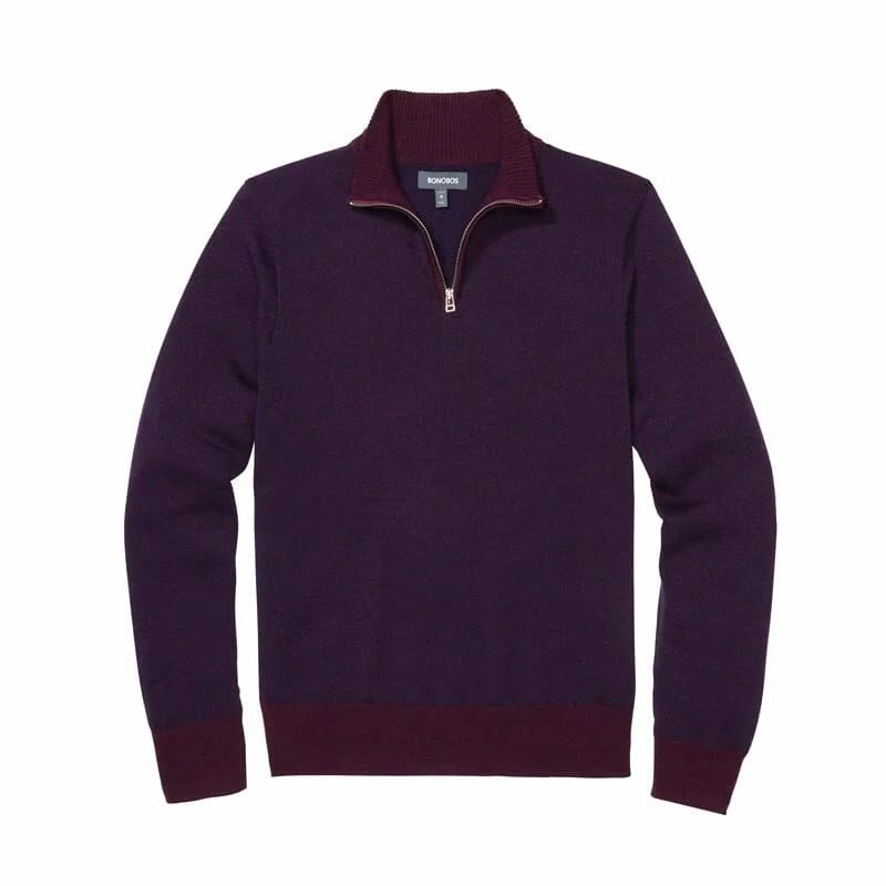 Bonobos-Sweater-Sale-gear-patrol-Half-Zip-Burgundy