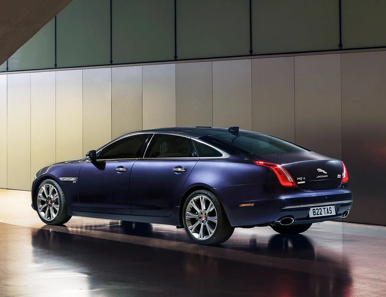 jaguar xj in a studio