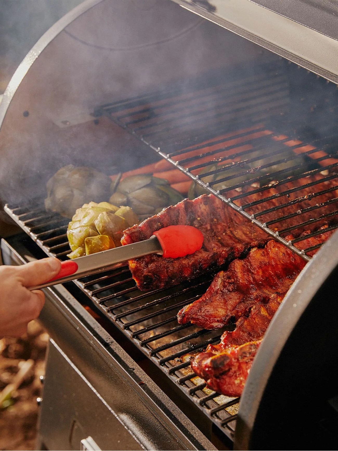 ribs on a grill