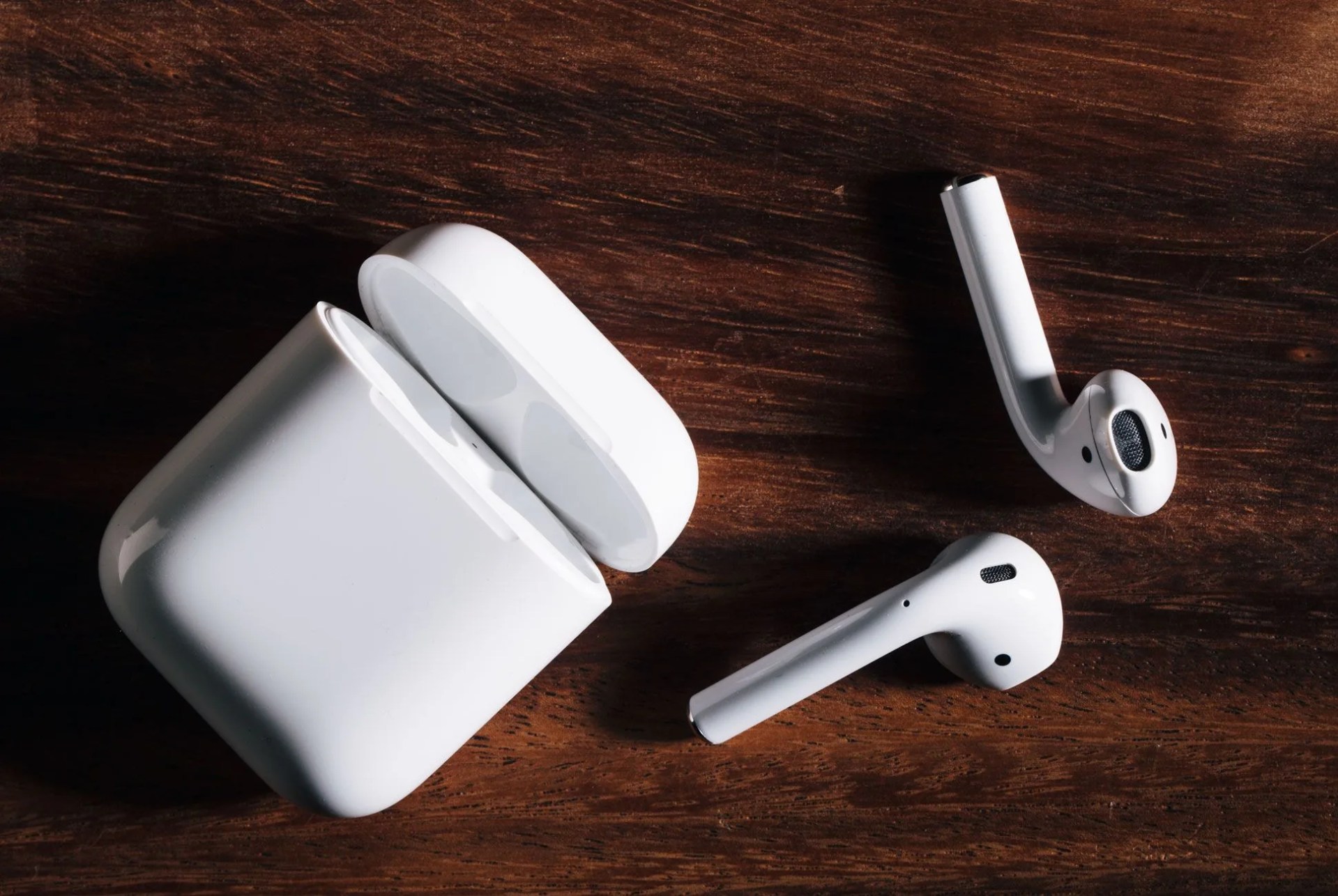 a pair of airpods
