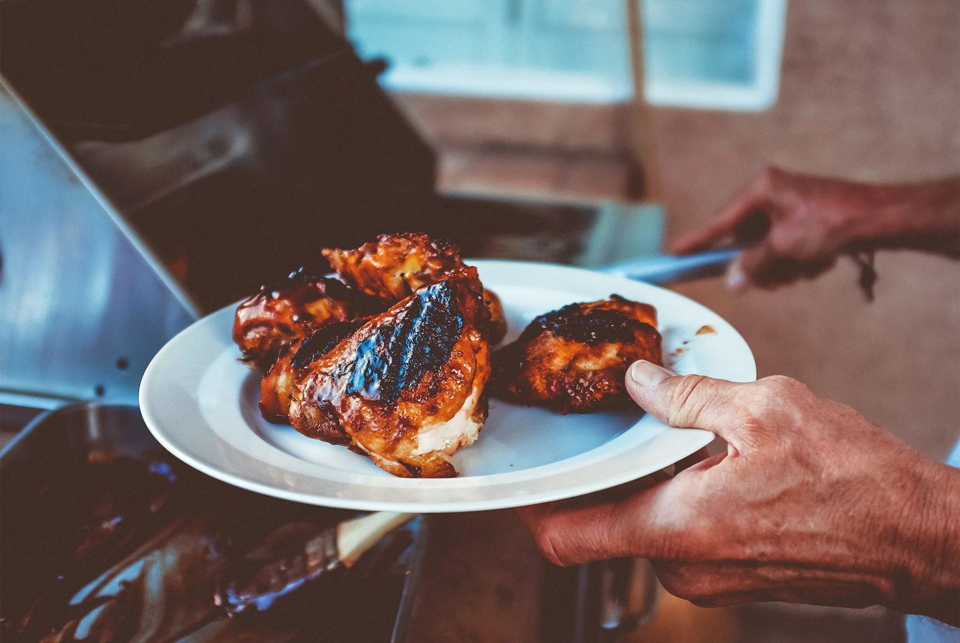 barbecued chicken