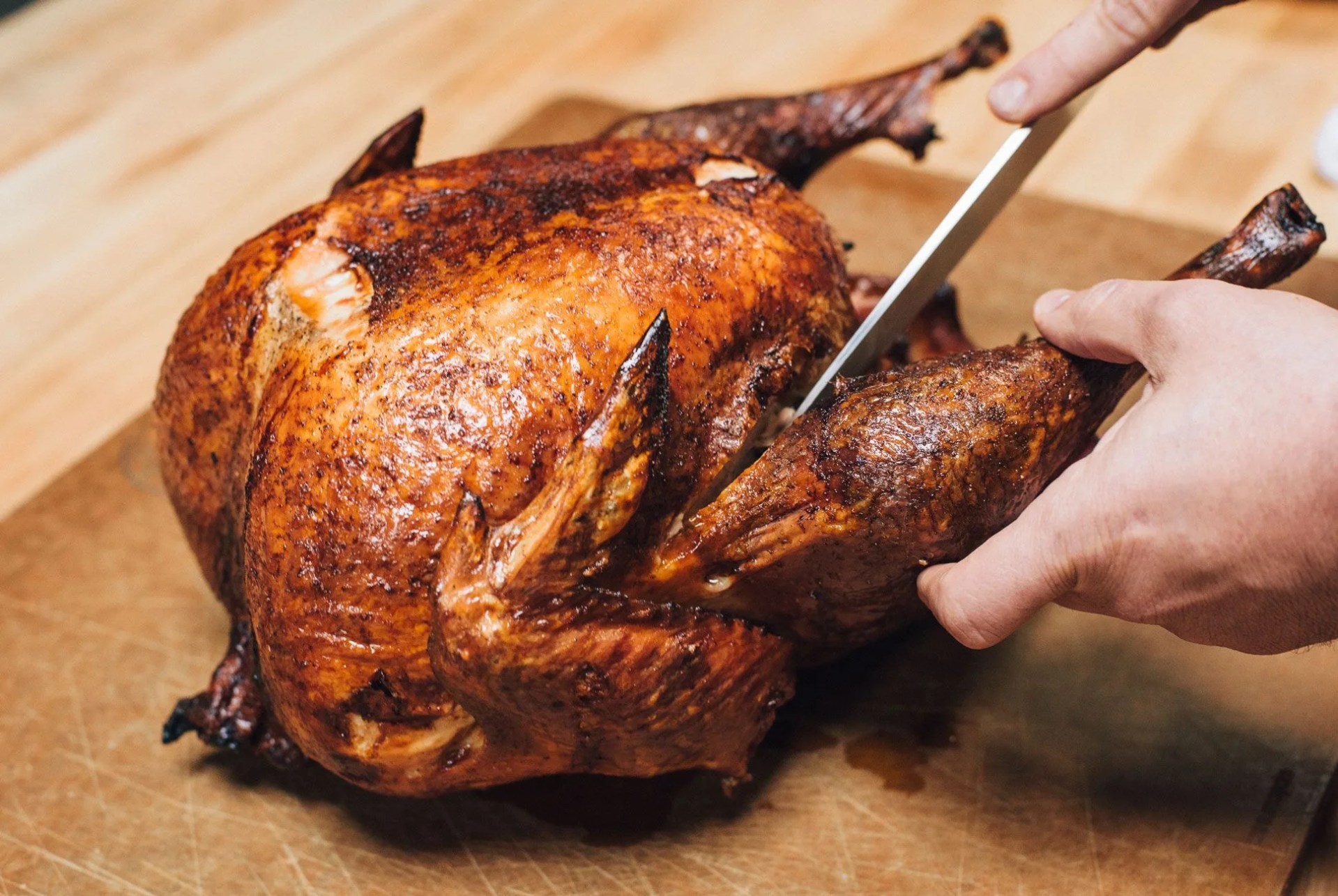 carving a whole turkey