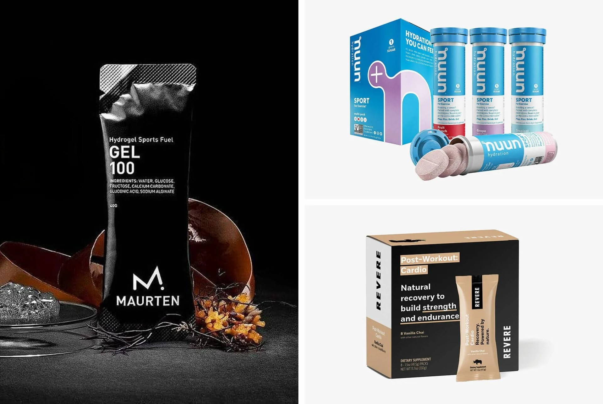 _Nuun-Hydration-Maurten-Gels-and-Revere-Cardio-Recovery-Mix-gear-patrol