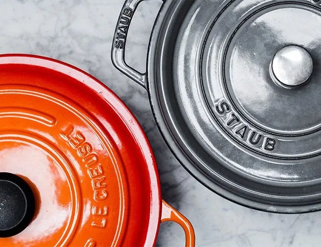le creuset vs staub dutch ovens