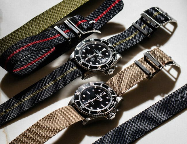 the rolex submariner is often worn on a bracelet but it in fact looks good on almost any strap