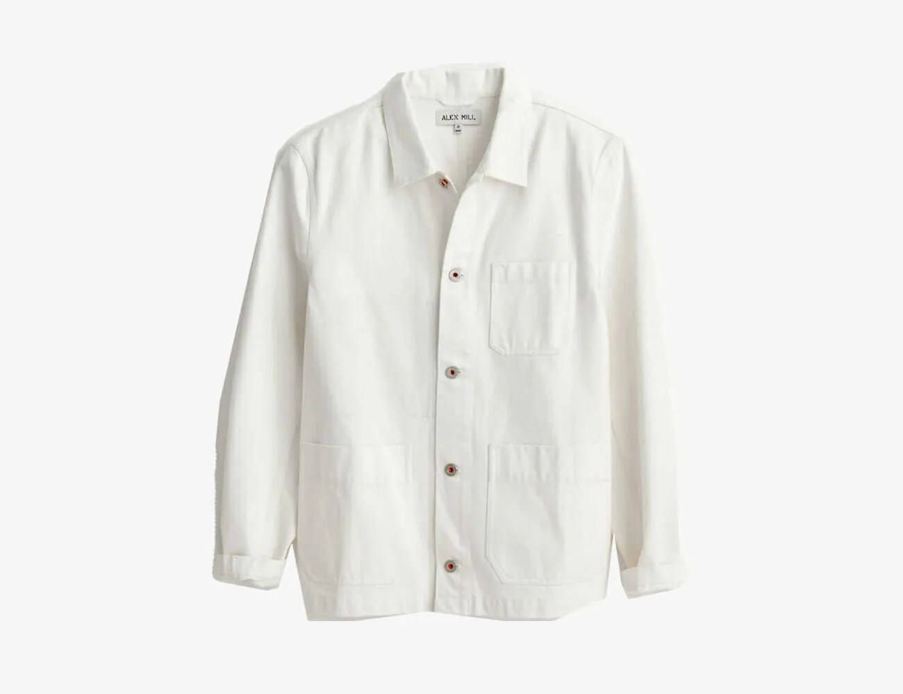 Alex-Mill-White-Denim-Work-Jacket-gear-patrol
