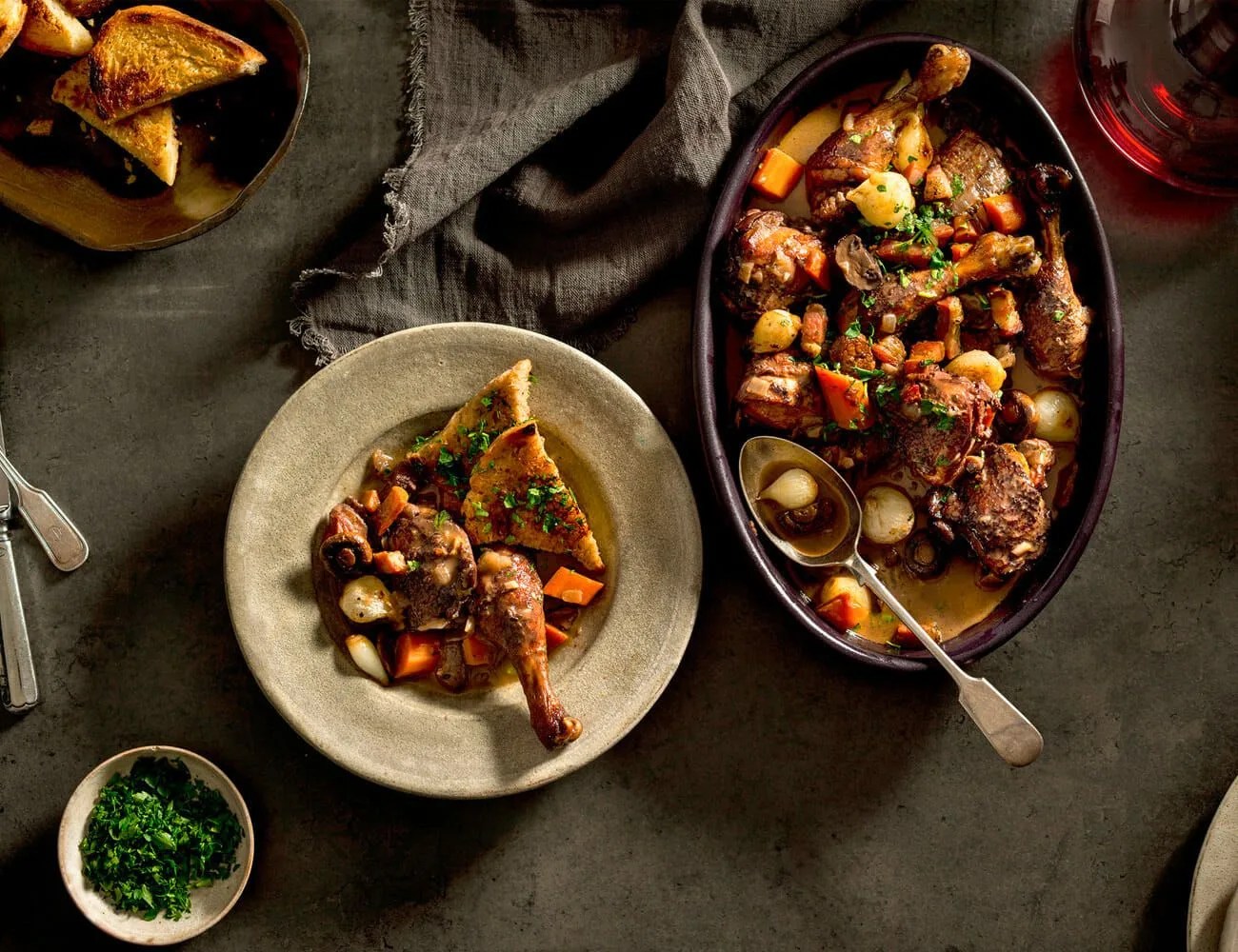 20-Dutch-Oven-Recipes-Gear-Patrol-Chicken-Coq-au-Vin