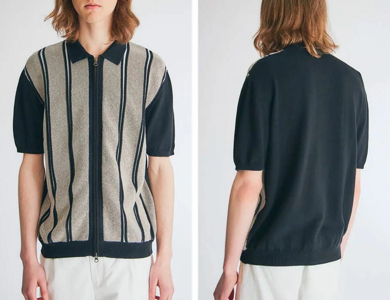 Beams-Plus-Short-Sleeve-Zip-Knit-Shirt-Jacquard-Gear-Patrol