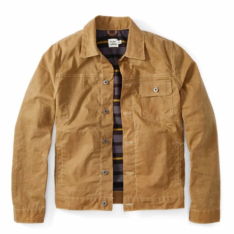 Flint-and-Tinder–Flannel-lined-Waxed-Trucker-Jacket-Gear-Patrol