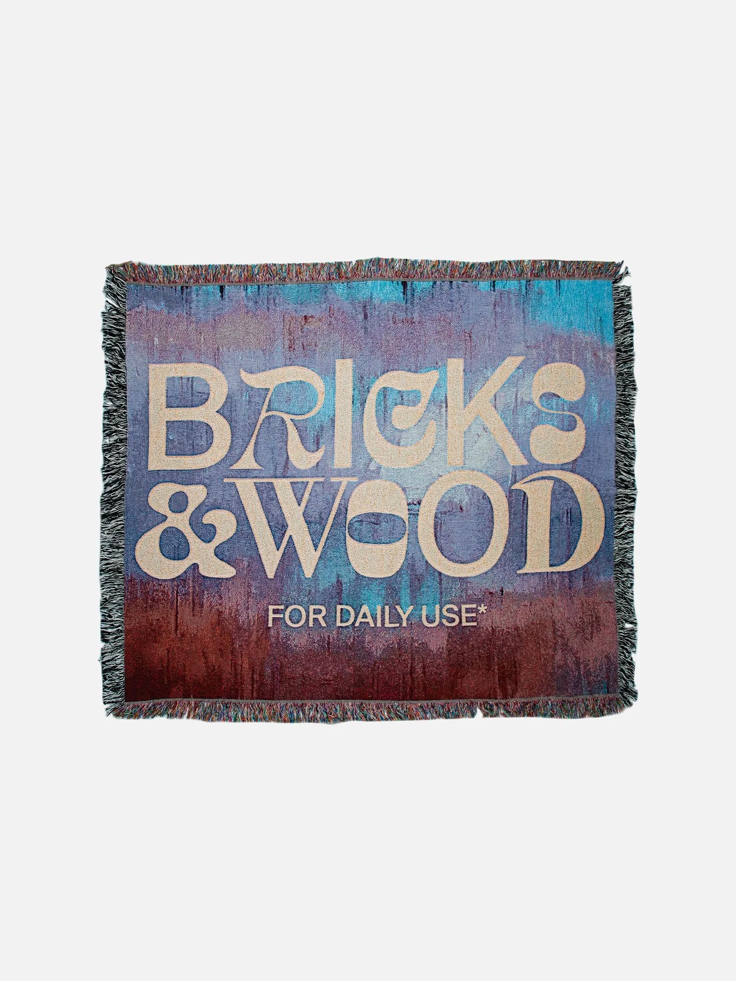 multi color fringed throw blanket