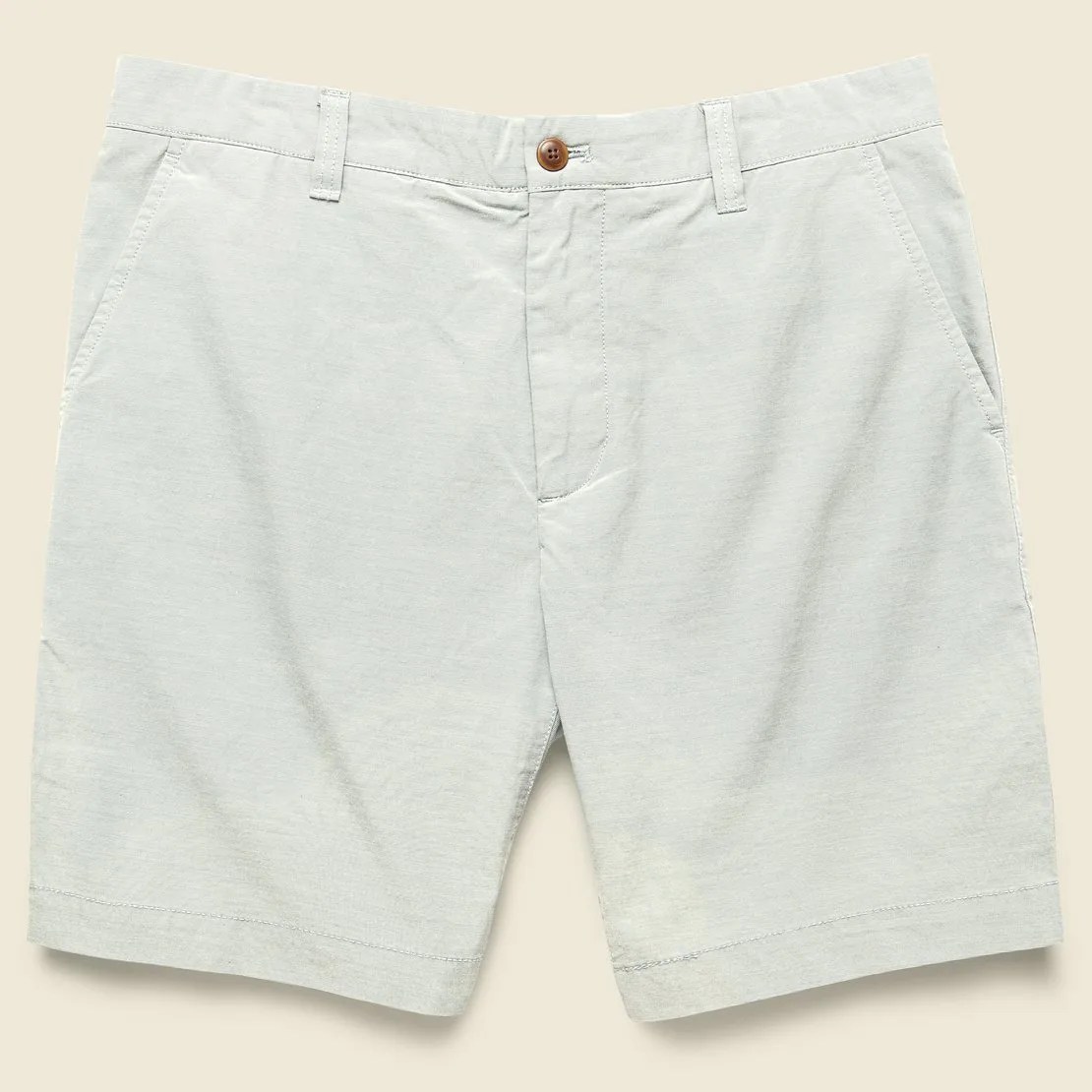 Off white plain front shorts