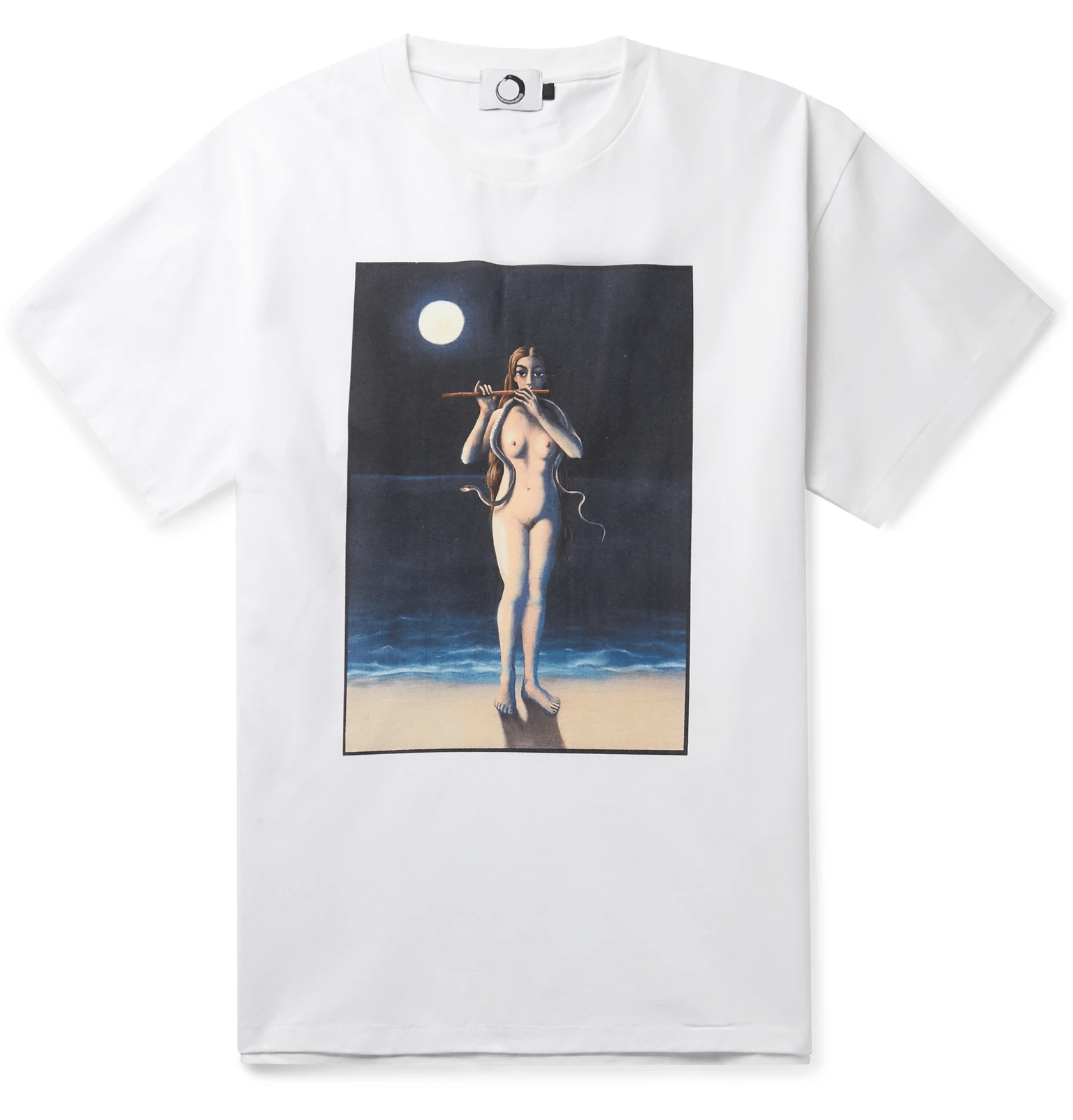 white graphic tee
