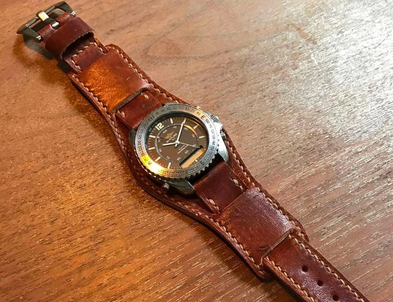 bund strap leather