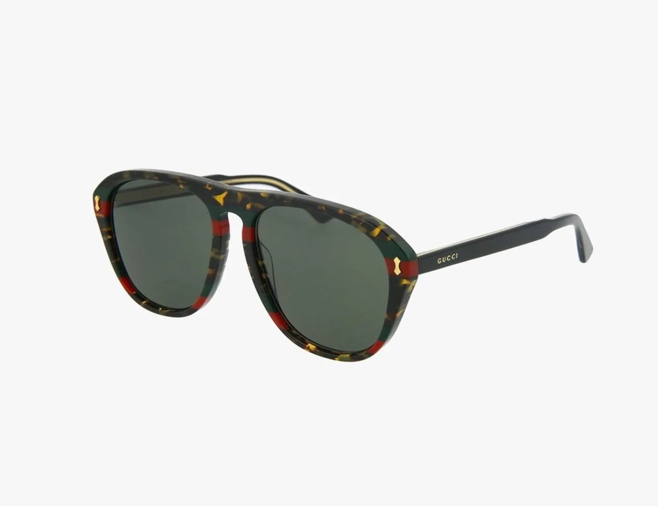 black and red sunglasses on white background