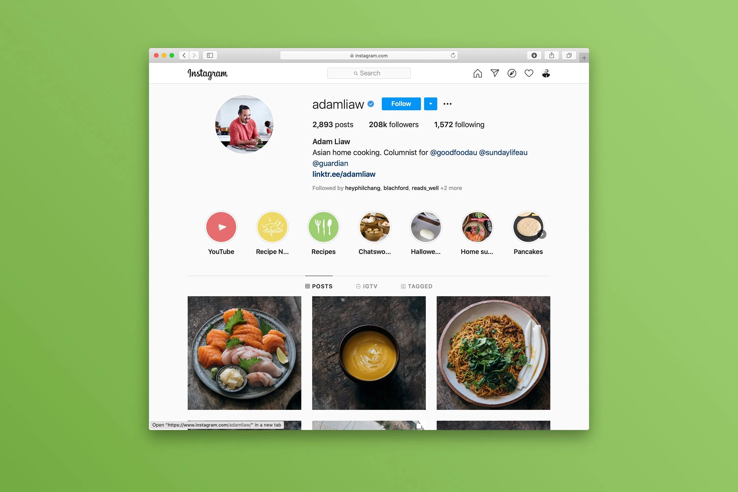 adam liaw's instagram