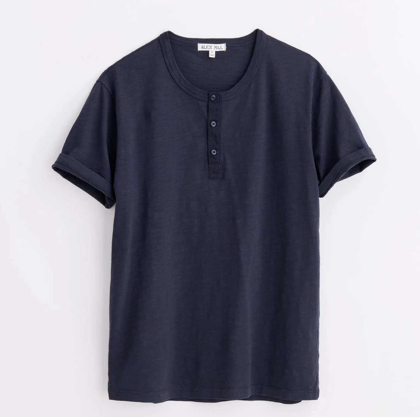 navy blue henley t shirt