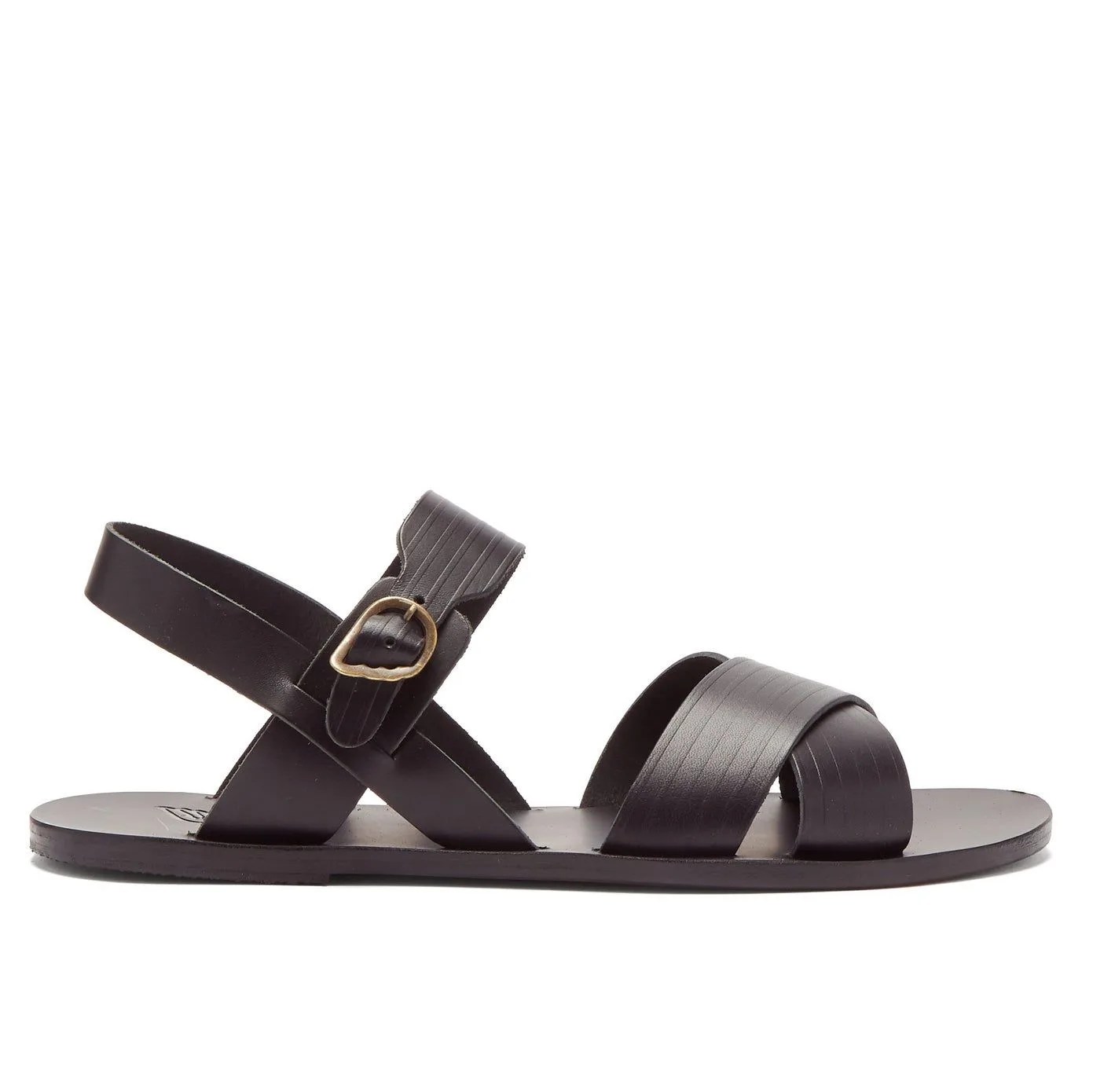 brown leather sandals