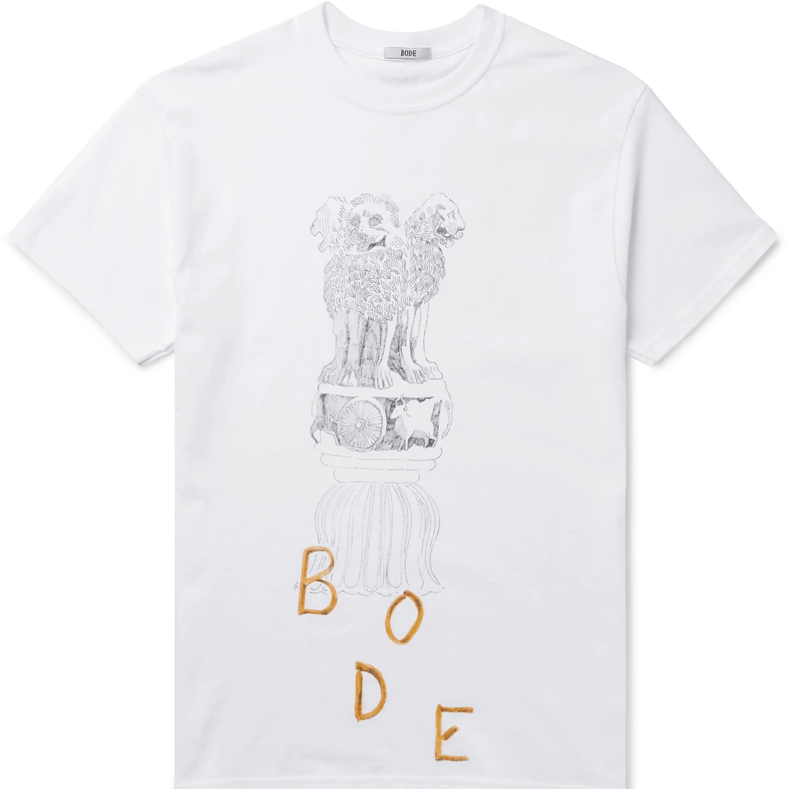 white graphic tee