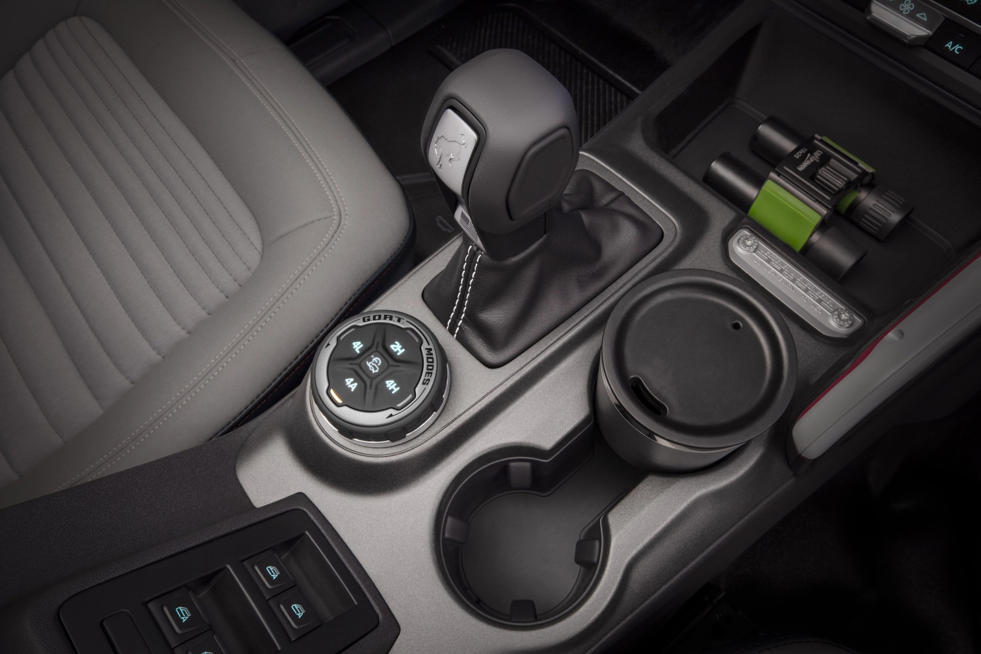 class exclusive 10 speed automatic transmission and standard terrain management system™ with goat modes™ in this prototype version of the 2021 bronco can help off roaders venture over any type of terrain not representative of production model static display on private property with aftermarket accessories not available for sale