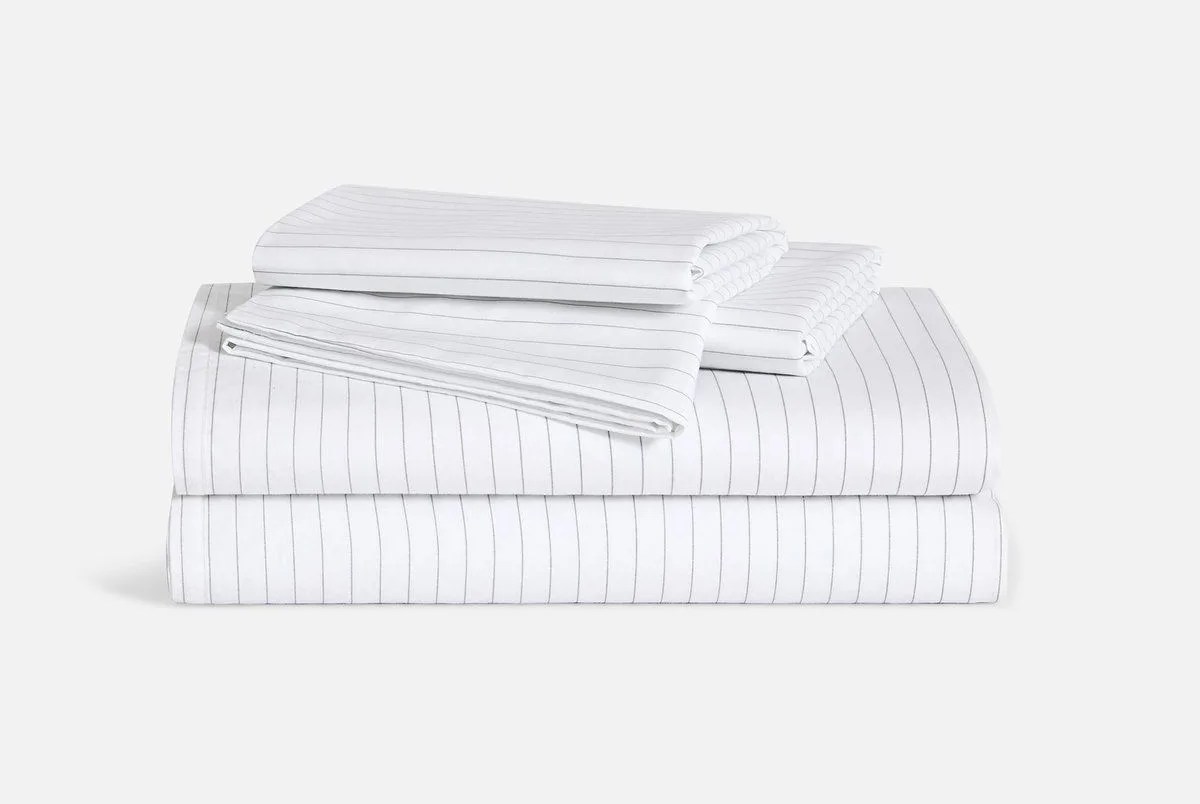 brooklinen core sheet set in stripe