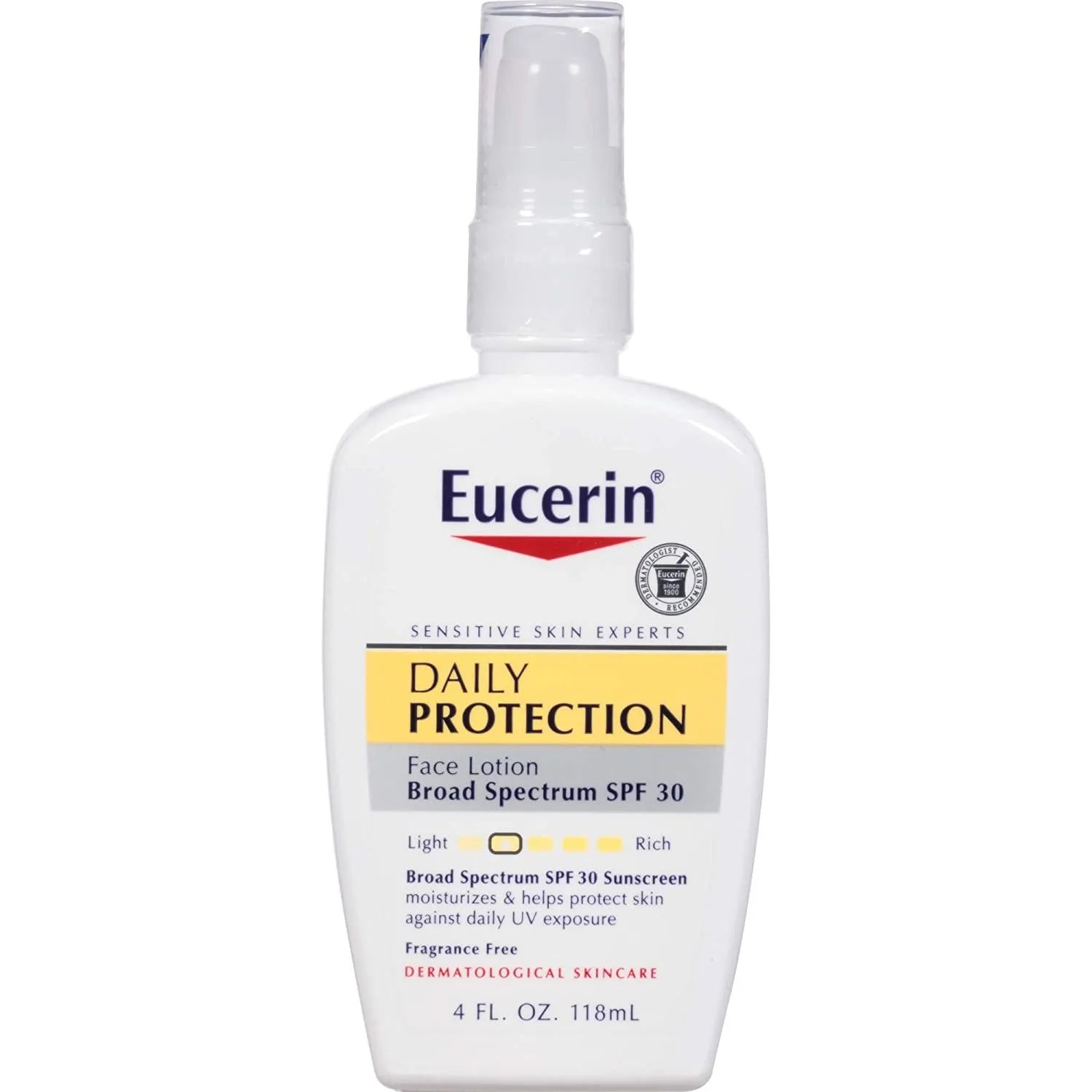 white bottle of face lotion