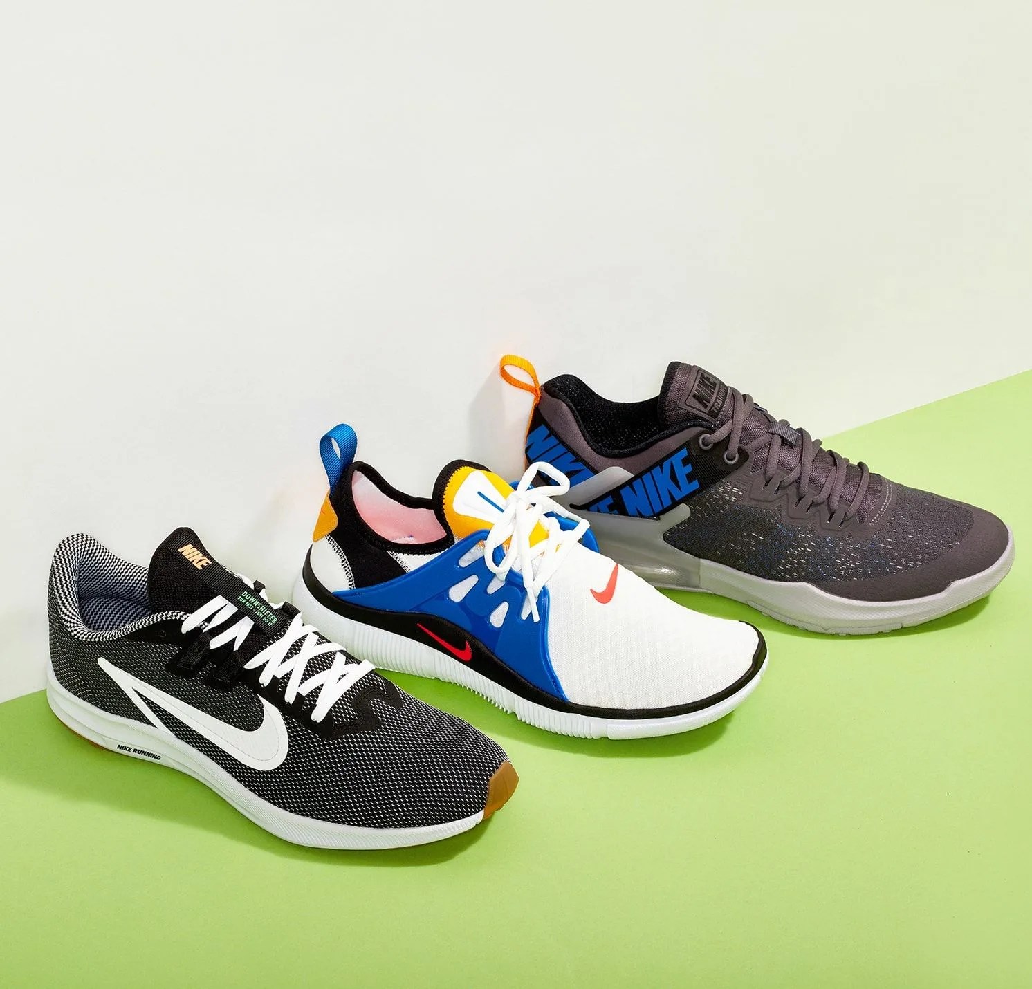 three nike shoes