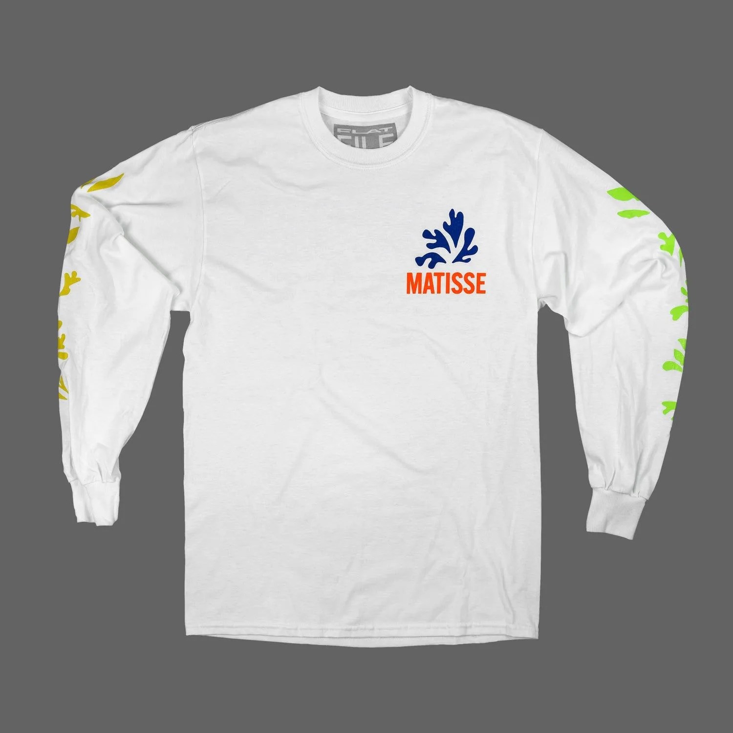 white t shirt with henri matisse graphics