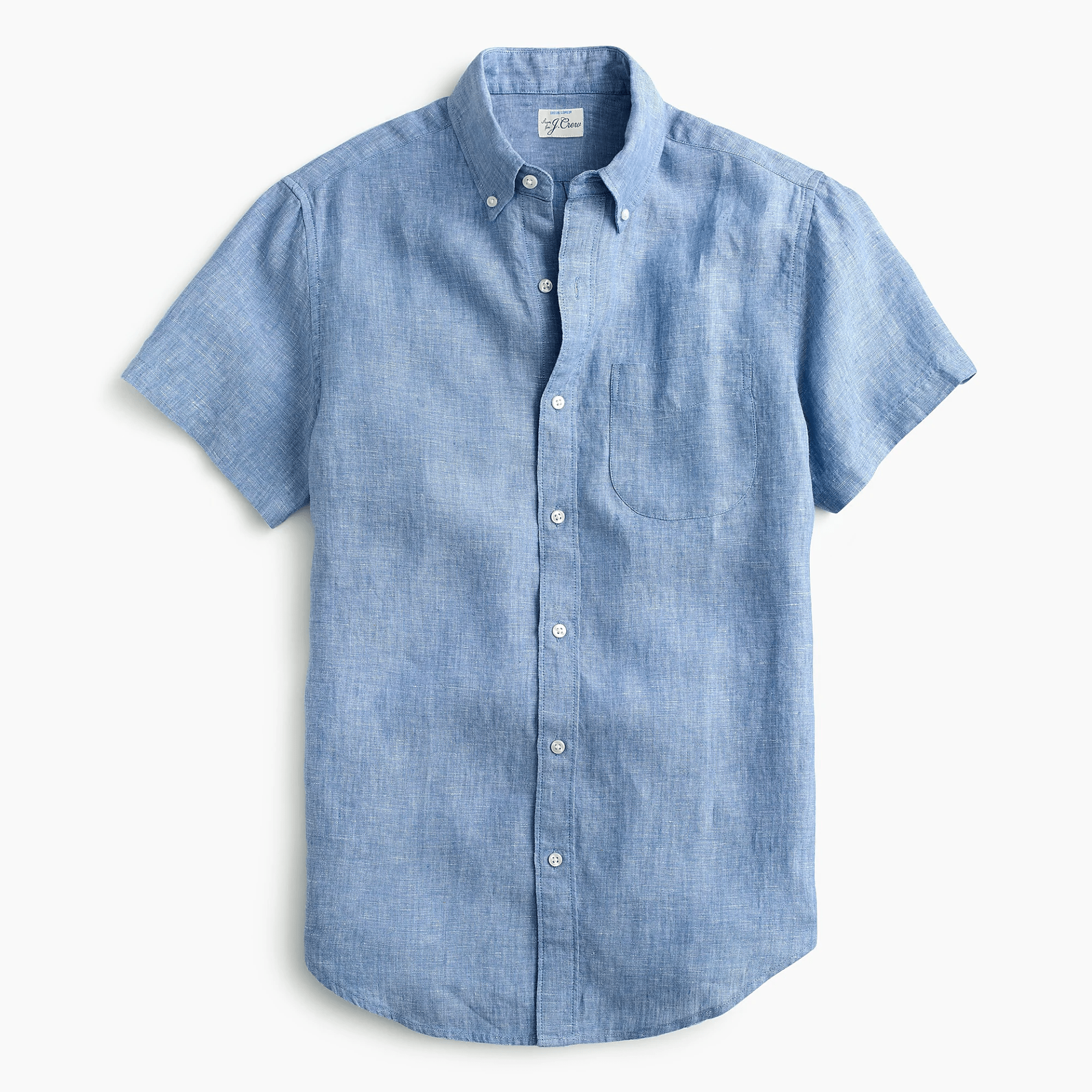blue short sleeve shirt