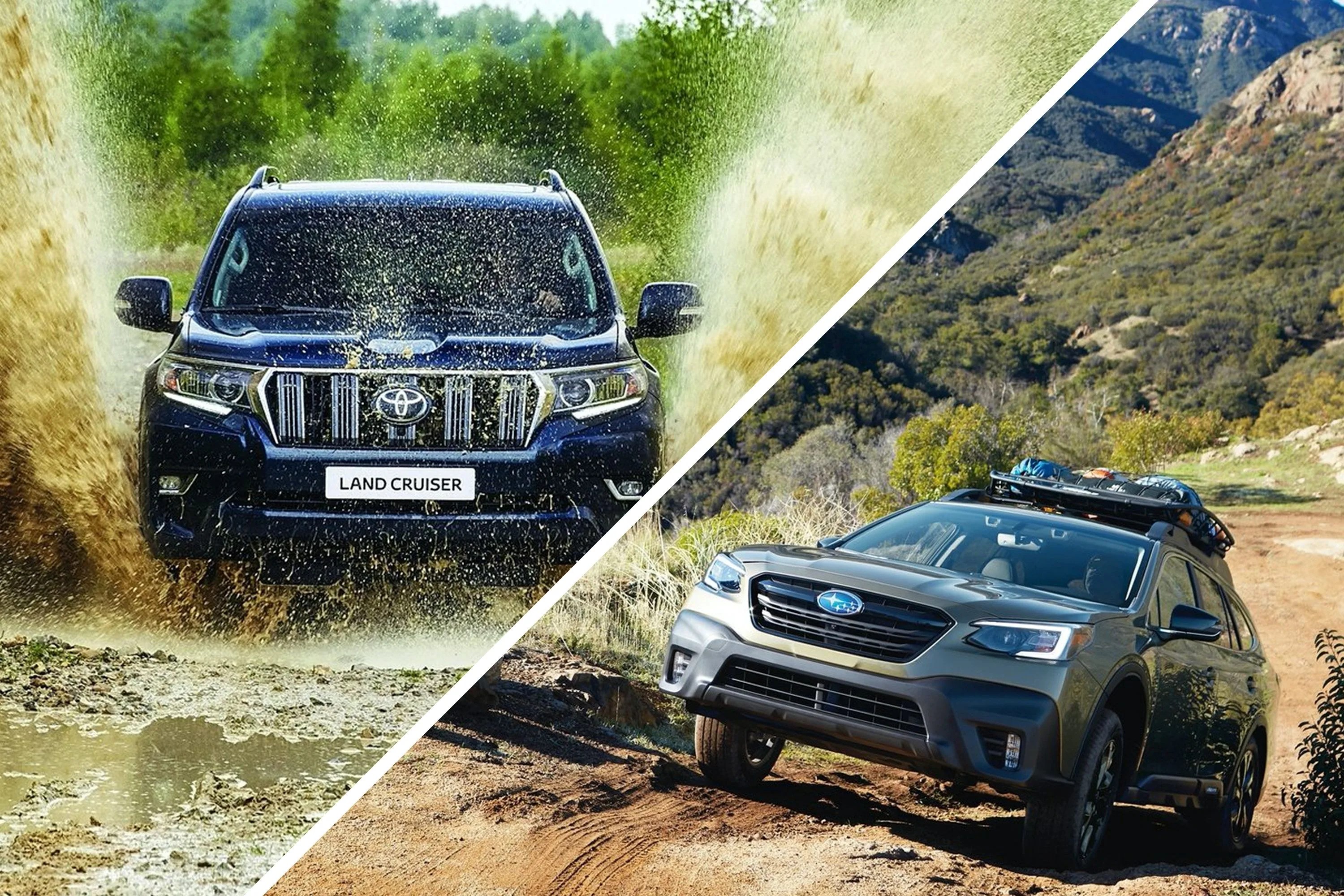 toyota land cruiser and subaru outback