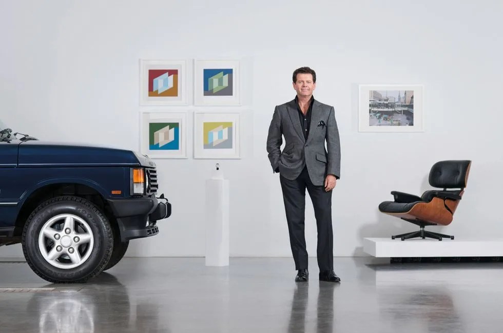 gerry mcgovern in a room with a land rover