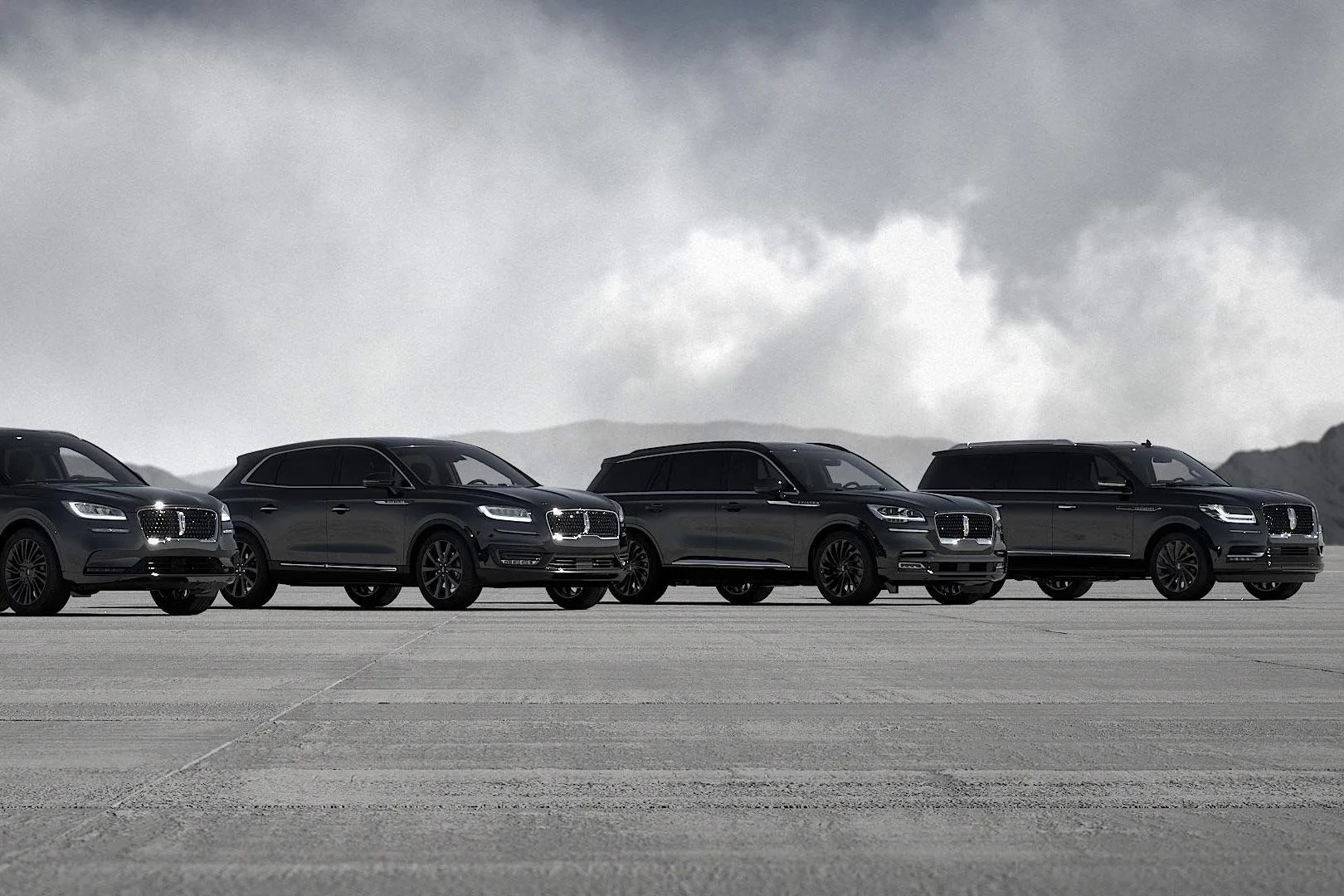 lincoln suv monochromatic