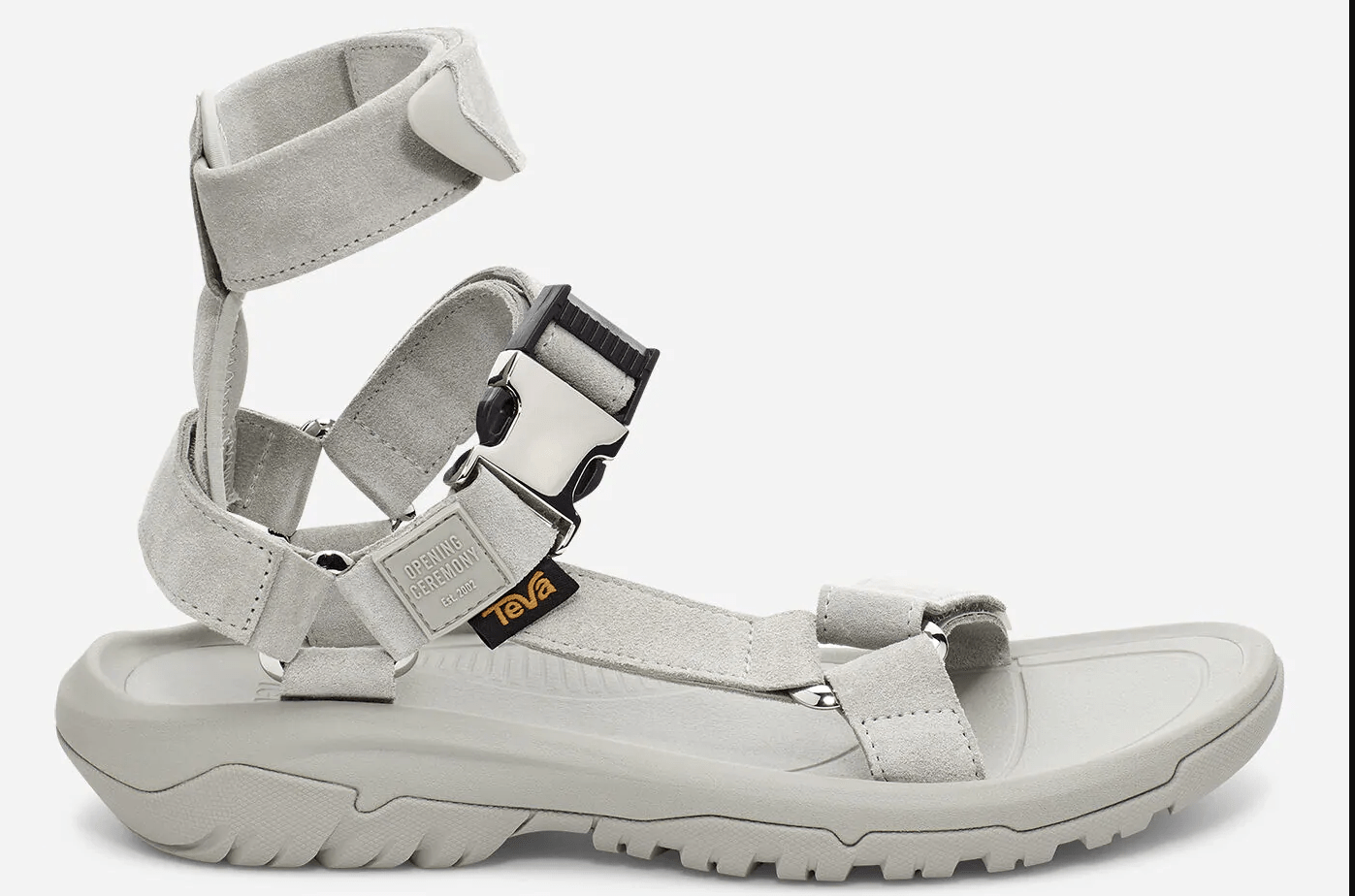 white sandals