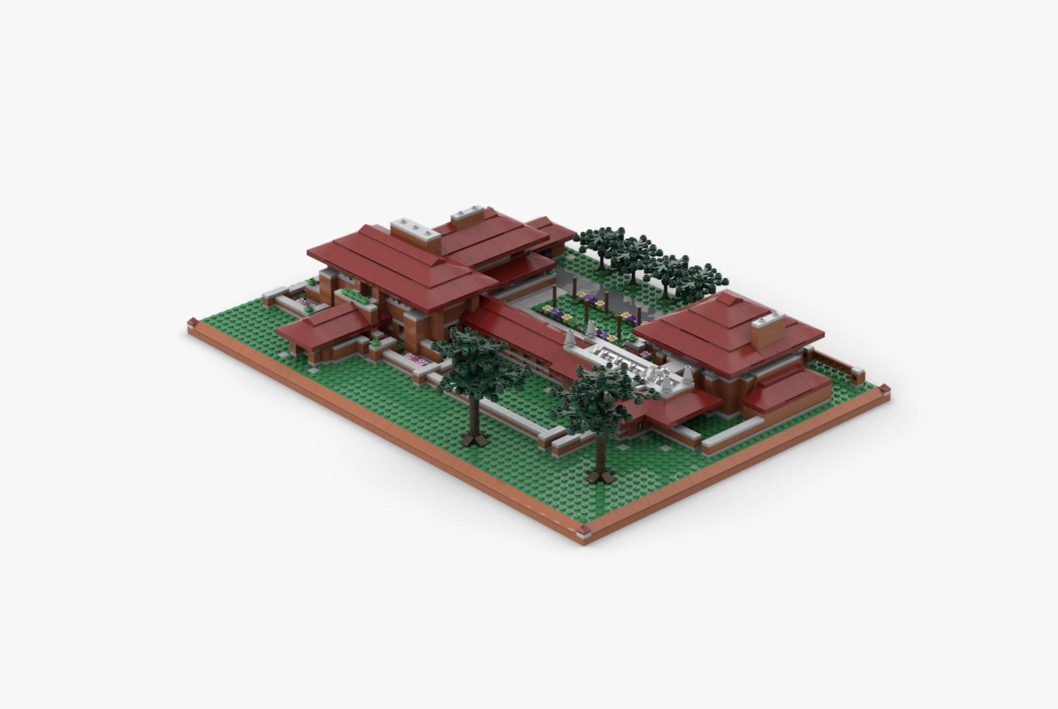 a plastic block model of the darwin d martin house