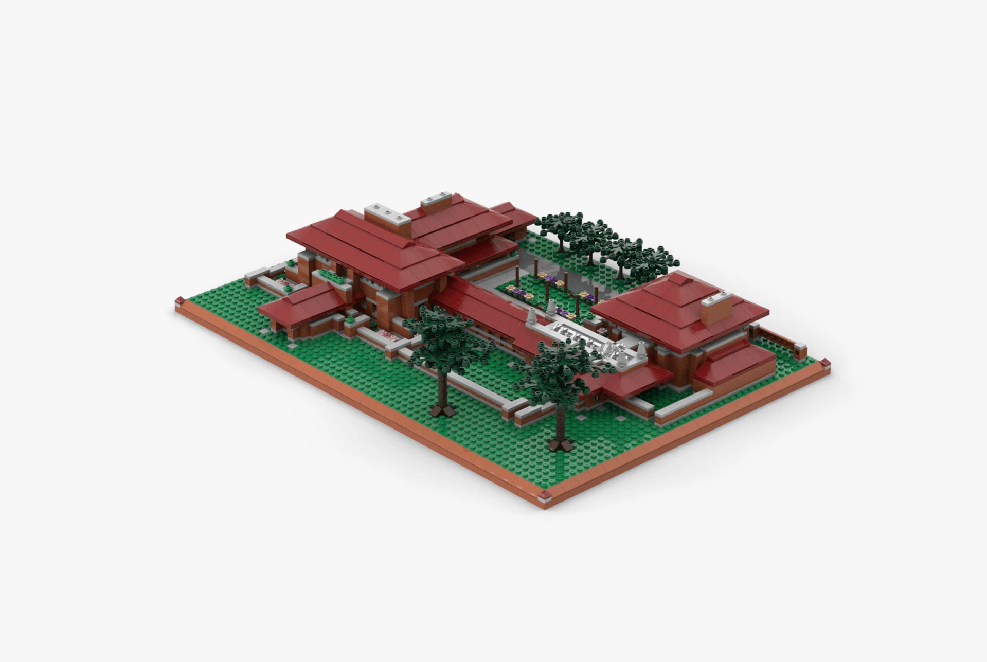 a plastic block model of the darwin d martin house