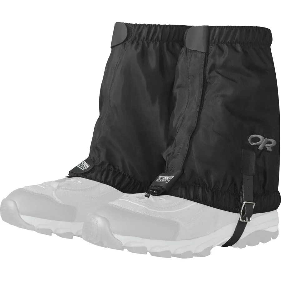 black hiking boot gaiters