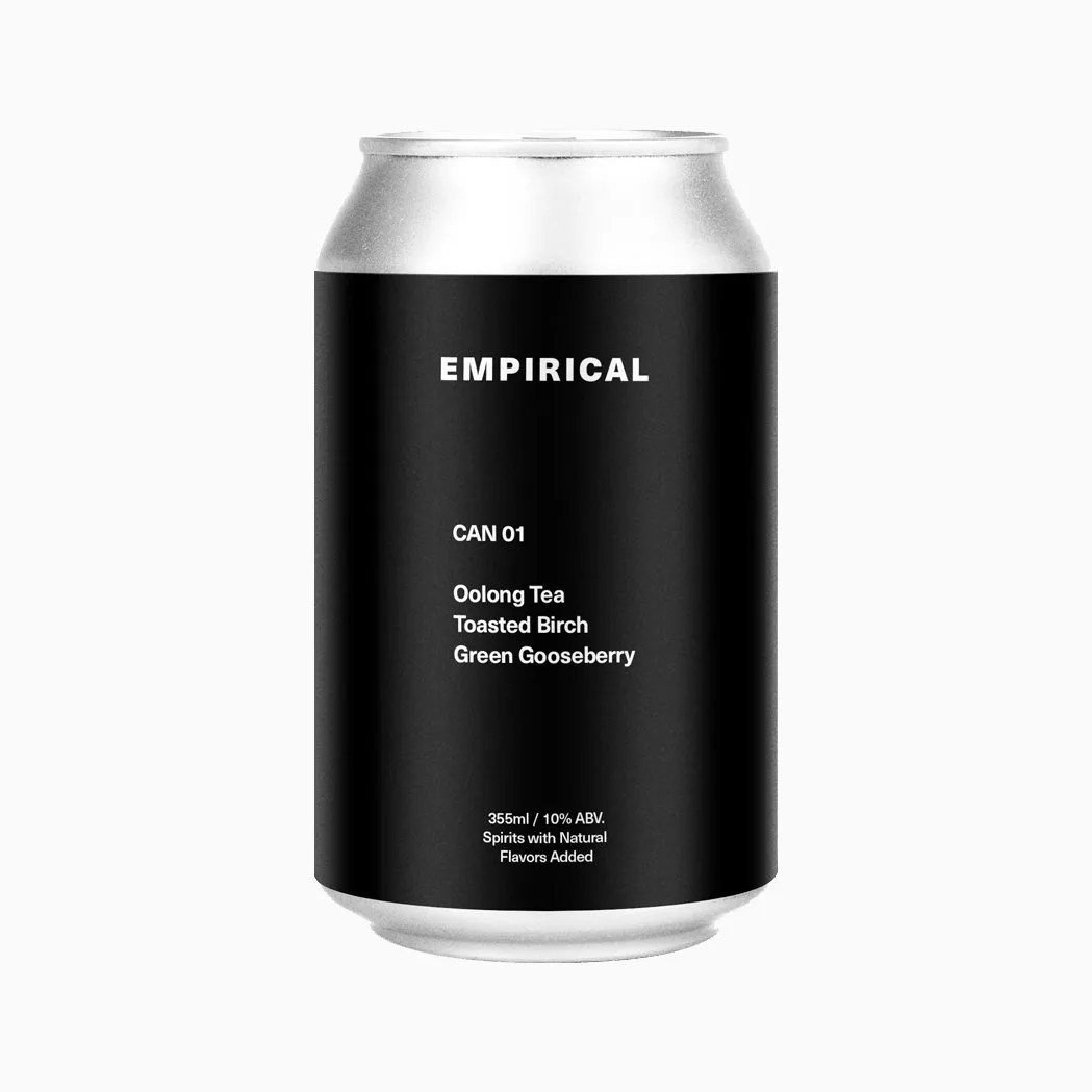 black canned booze